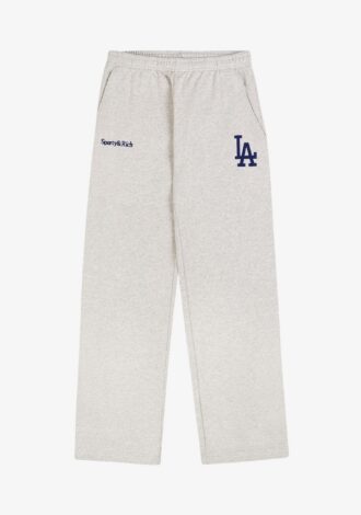 LA Serif Wide Sweatpant Heather Gray/Navy