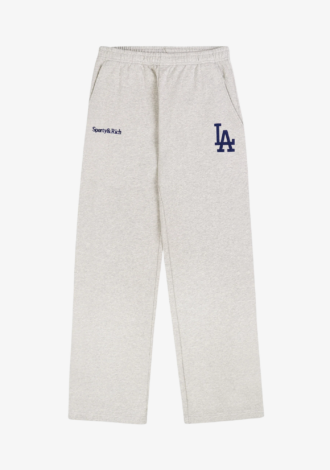 LA Serif Wide Sweatpant Heather Gray/Navy