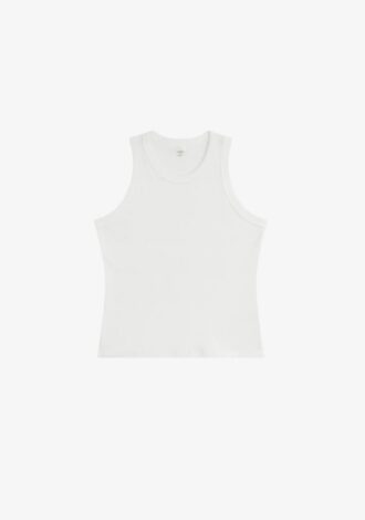 Nando High Neck Tank White