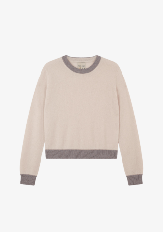 Cashmere Lurex Trim Crew