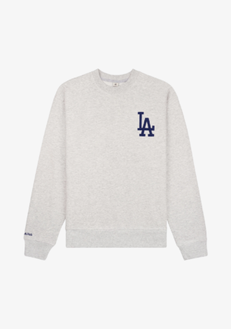 LA Serif Crewneck Heather Gray/Navy – S