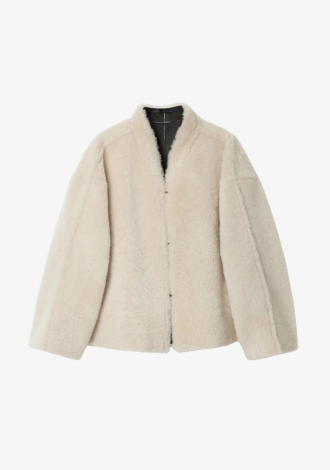 Short Reversible Shearling Jacket