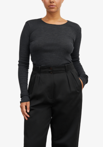 Amy Blouse Dark Grey Mélange