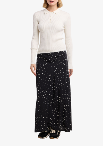 Cadence Polka Dot Maxi Skirt
