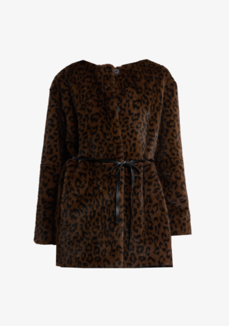 Marmont Luxe Faux Fur Jacket Leopard