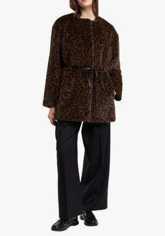 Marmont Luxe Faux Fur Jacket Leopard