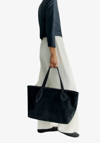 Mega Sprout Tote Suede Black