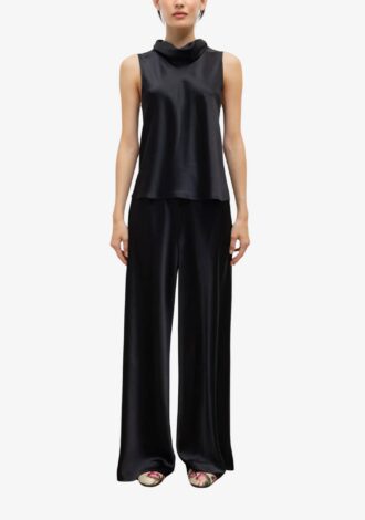 Barb Sleeveless Cowl Neck