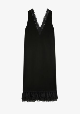 Fluid Satin Lace Dress