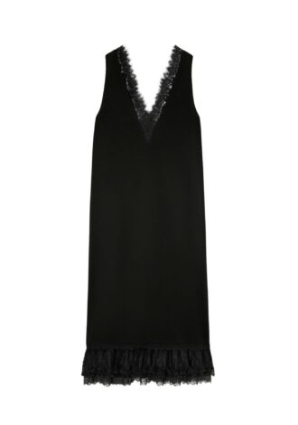 Fluid Satin Lace Dress