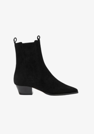 Agata Suede Ankle Boots Black – 41