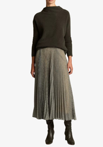 Plush Cashmere Funnel-Neck Sweater