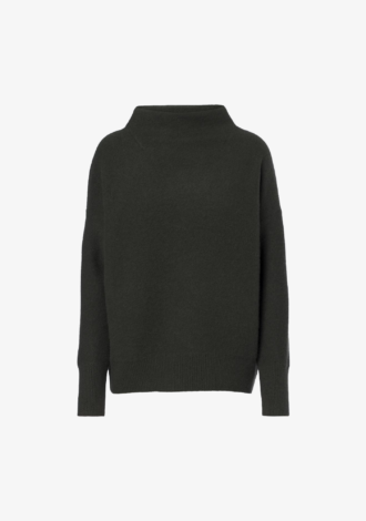 Plush Cashmere Funnel-Neck Sweater