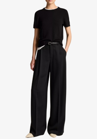 Camille Cotton-Blend Wide-Leg Trouser