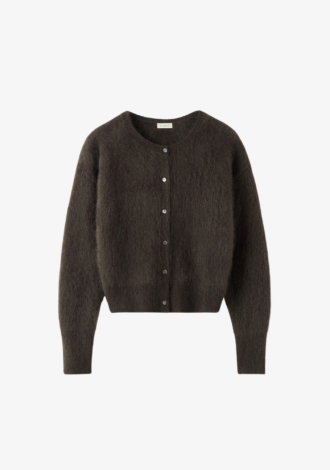 Coco Brushed Cardigan Chocolate