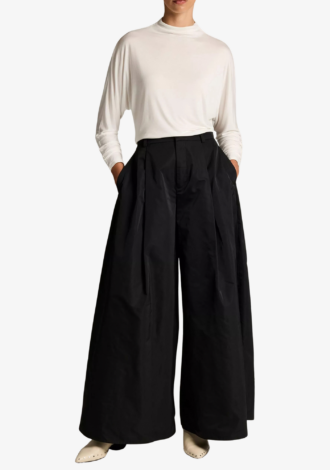 Faille High-Waist Evening Pant