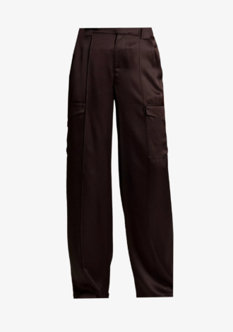 Satin High-Waist Utility Trouser