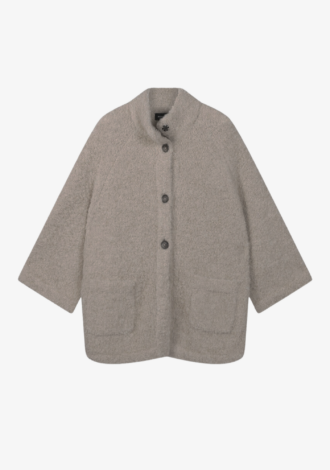 Oversized Bouclé Alpaca-Wool Cardigan