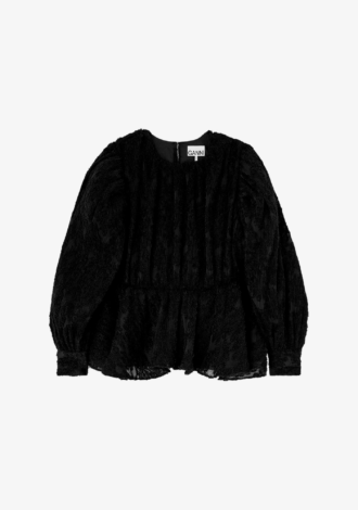 Blouse In Black Fil Coupe