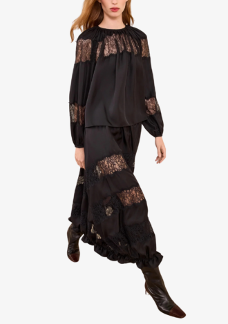Bess Long Sleeve Silk Blouse