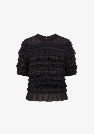 Mabel Short Sleeve Silk Top