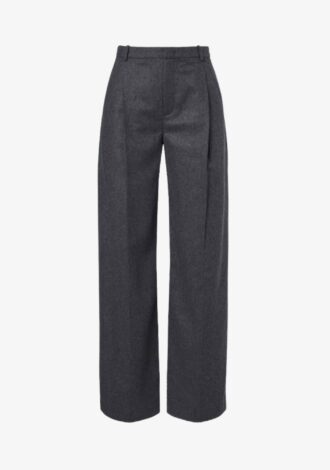 Camille Flannel Wide Leg Trouser