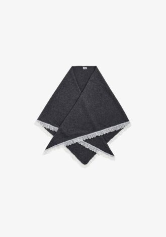 Scarf In Lace Wool Phantom