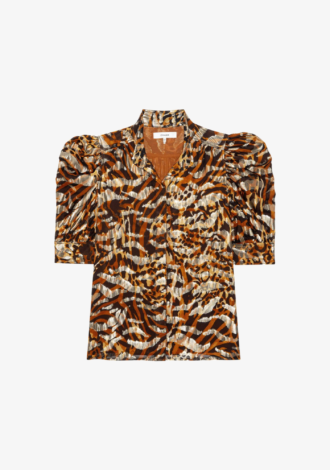 The Gillian Top Abstract Leopard